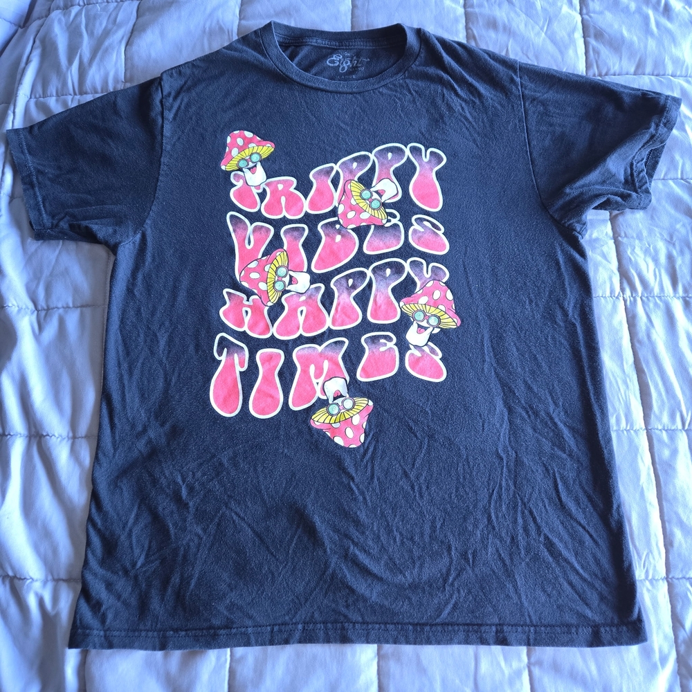 Eighty Eight Black and Pink Short Sleeve Tee with Playful Graphic